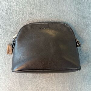Coach Black Leather Cosmetics Case
